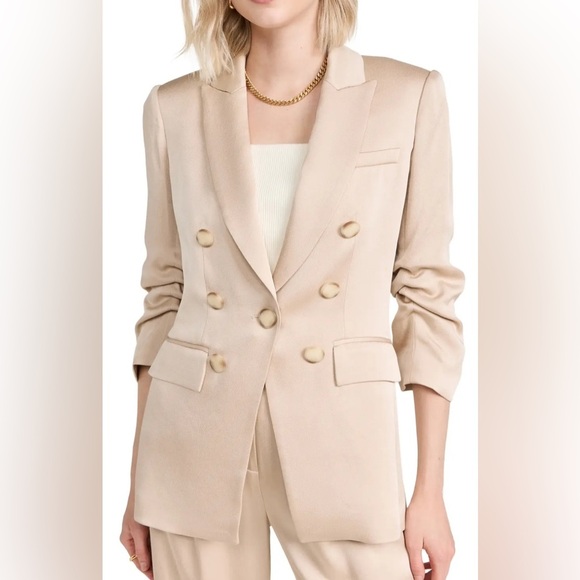 Veronica beard Size 2 Suit In Sand. Tomi Dickey Jacket And Robinne Pants NWT - Picture 4 of 15
